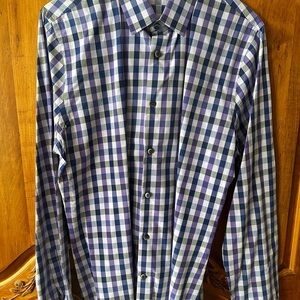 Express Men's Checkered Shirt - Purple